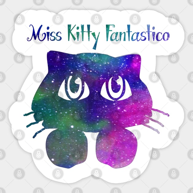 Miss Kitty Fantastico Sticker by NatLeBrunDesigns